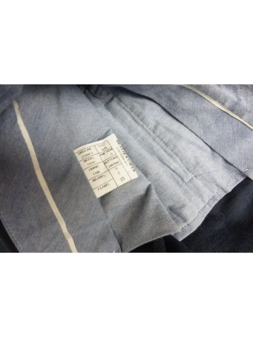 Taylor Stitch Wool Linen Blend Blue Woven Mens Pants Sz 35